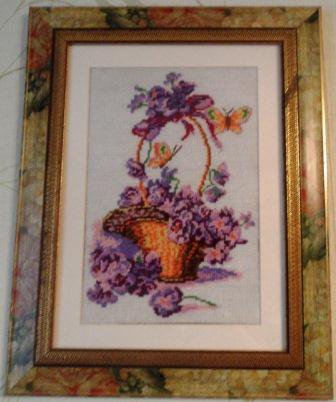 Работа «Цветы в корзине»