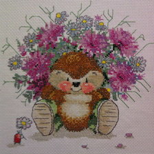 Работа «ежик с букетом»