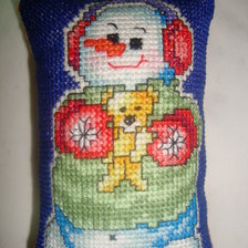 Работа «игольница снеговик 2»