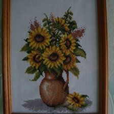 Работа «Ваза с подсолнухами.»