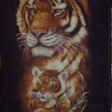 Работа «Ночная саванна. Тигрица»