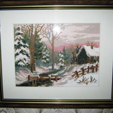 Работа «зимний пейзаж от риолиса»