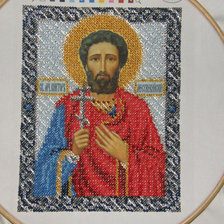 Работа «Виктор-икона бисером»