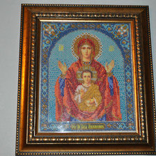 Работа «Знамение-икона бисером»