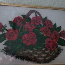 Работа «Розы в корзинке»