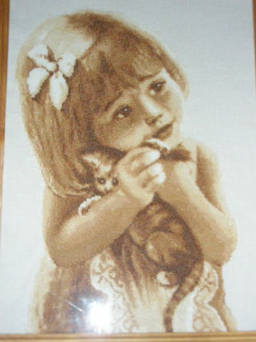 Работа «девочка с котенком»