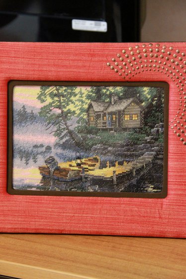 Работа «утро на озере»