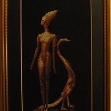 Работа «Девушка с павлином.»