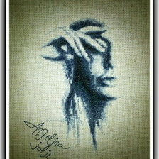 Работа «Название картины - "ANGELINA JOLIE"»