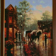 Работа «,, Весенний дождь ,,»