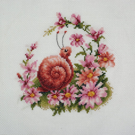 Работа «Улитка в цветах»