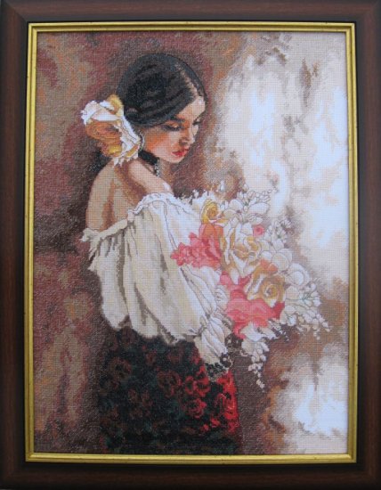 Работа «Dziewczyna z bukietem kwiatów»