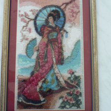 Работа «японка с зонтиком»