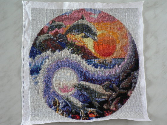 Работа «дельфины инь-янь»