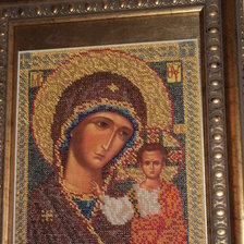 Работа «Казанская Божья Матерь(бисер)»