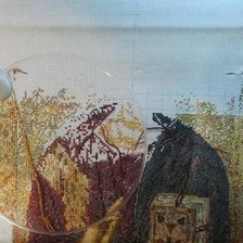 Работа «Процесс вышивки картины-набора Христос Пантократор»