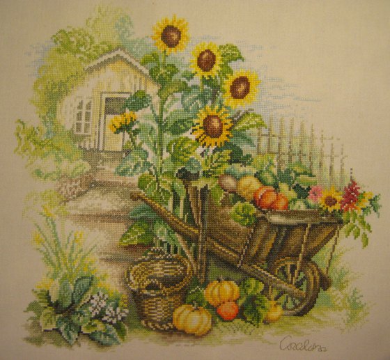 Работа «Урожай (вышивка на Линде).»