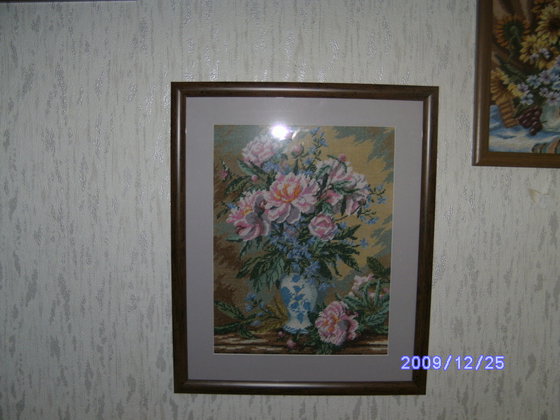 Работа «букет с пионами»