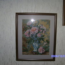 Работа «букет с пионами»