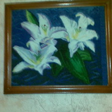 Работа «Белые лилии»