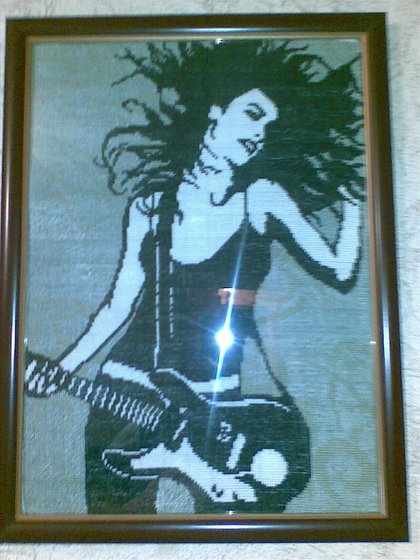 Работа «Девушка с гитарой»