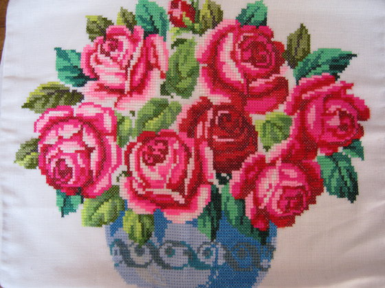 Работа «розы в вазе»