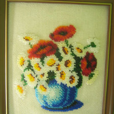 Работа «букет:ромашки-маки»