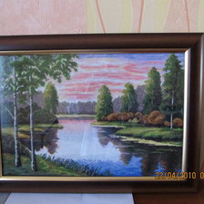 Работа «Закат на реке.»