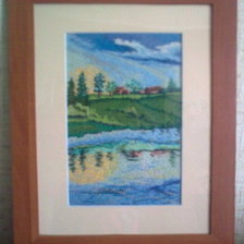 Работа «Утро на реке. Природа»