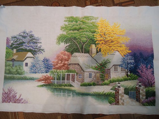 Работа «Домик на озере»