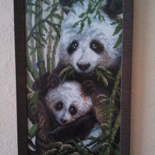 Работа «Мама панда и маленький папанденок :)»