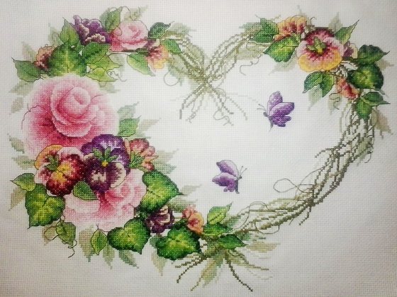 Работа «Прекрасное сердце из роз»