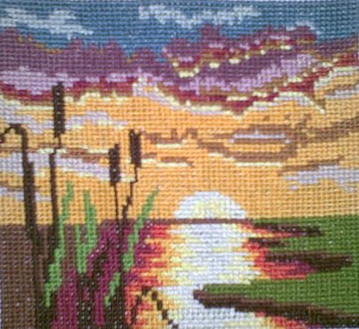 Работа «Закат на наволочку.»