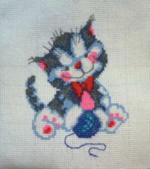 Работа «Кот и клубок ниток»