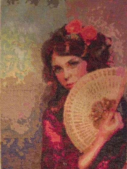 Работа «Девушка с веером»