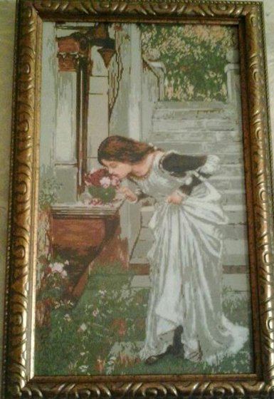 Работа «девушка в саду»