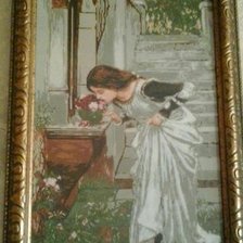 Работа «девушка в саду»