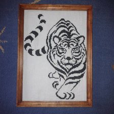 Работа «тигр монохром»