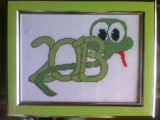 Работа «Новогодняя змейка»