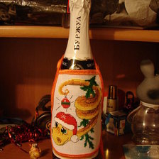 Работа «фартук на бутылку»