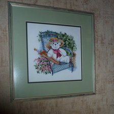 Работа «Картина "Игрушка Мишка на скамейке"»