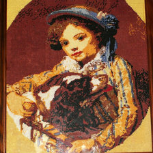 Работа «Девочка с собакой»