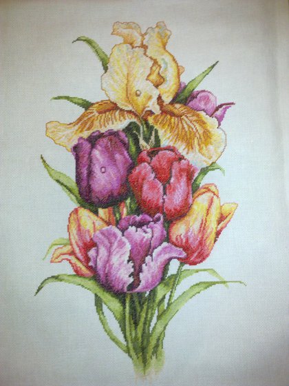 Работа «весенний букет»