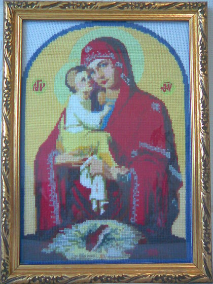 Работа «Почаевская божия мать»