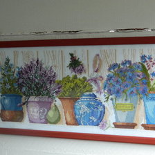 Работа «Цветы в горшочках.»