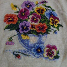 Работа «Букет фиалок»