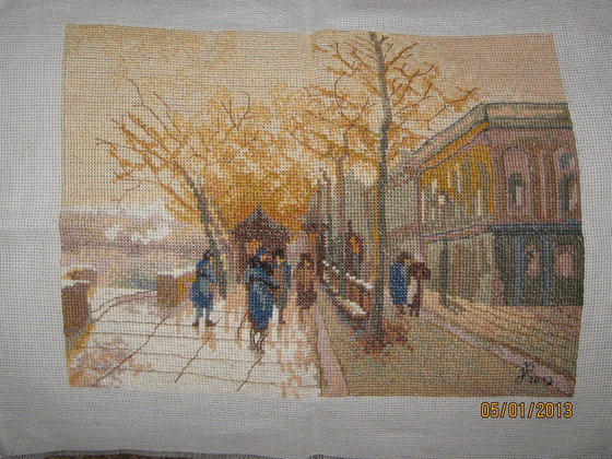 Работа «Зимняя улица»