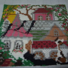 Работа «Город и кошки. Весна.»