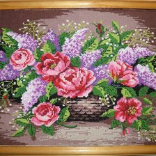 Работа «Сирень и розы.»