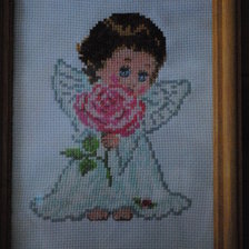 Работа «ангел с розой»